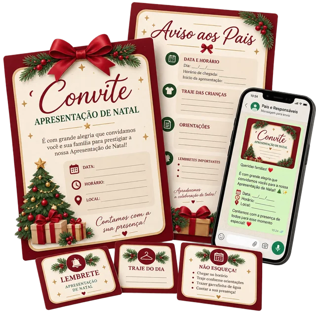 Bônus 1: Kit de Convites e Avisos para os Pais